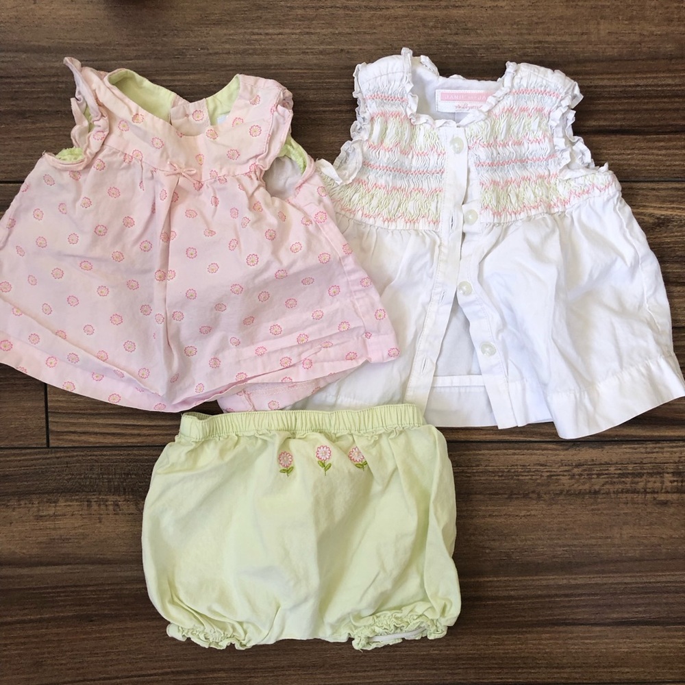 Baby girl matching set spring/summer 0-3 months Janie & Jack top